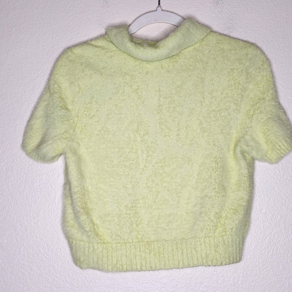 Anthropologie Maeve Eyelash Cropped Polo Sweater XS - Picture 4 of 7